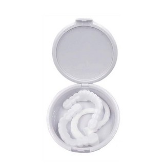 임시치아접착제 인공치아 치과용접착제 완벽한 맞춤 치아 미백 가짜 커버 스냅 실리콘 미소 베니어 미용 도구 화장품 2 개, [01] 1 set  with box