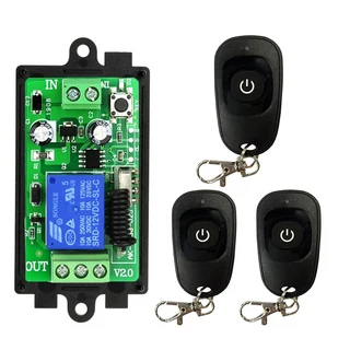 스마트 다중 DC 12V 24V 10A 315/433 MHz 1CH 1 채널 무선 릴레이 RF 원격 제어 스위치 수신기 + 송신기, 02 315MHZ, 03 금, 01 24V