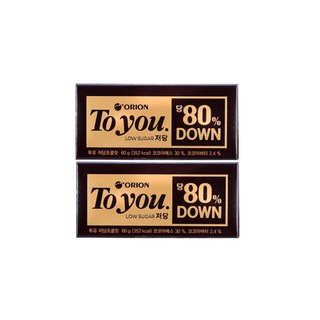 오리온 투유 저당 초콜릿, 60g, 2개