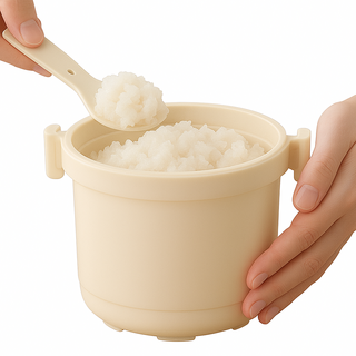 리빙만렙 1인 전자레인지 전용 저당 밥솥 찜기 용기, 전자레인지 저당 밥솥 ALS613, 1개