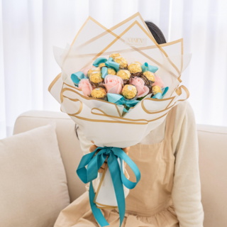 마이에브 페레로로쉐 꽃다발 초콜릿 발렌타인데이 졸업식 꽃다발 선물, 에메랄드