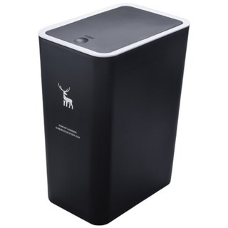 按壓式垃圾桶 大容量 廚餘桶 廁所垃圾桶 分類垃圾桶, 黑