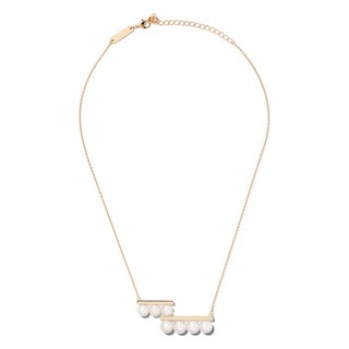 타사키 밸런스 18K 옐로 골드 스텝 펄 펜던트 네크리스