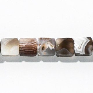 【杰鴻】波斯華納瑪瑙 切角度正方形 10MM 寶石珠珠 DIY 手工材料 飾品配件, 1個