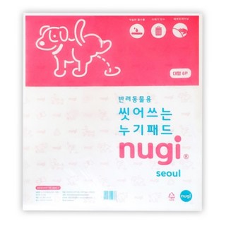 약30번 씻어쓰는 친환경 배변패드 6매 / 멈머 댕댕 반려견 펫 강아지, 1개