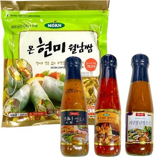 몬 현미 월남쌈소스 셋트 월남쌈 재료 라이스페이퍼, 1세트, 900g