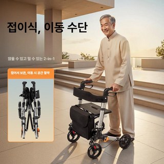 어르신 접이식 보행기 노인 이동카트, 1개