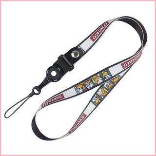 卡通手機掛繩 男女款米奇手機掛繩網紅手機繩子長款可愛防掉手機鏈, 掛脖長款：白底 唐老鴨, 1個