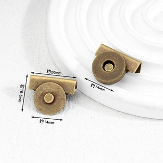 現貨免縫磁吸扣 包包卡扣 金屬磁鐵扣 強力磁吸 堅固耐用 免縫磁吸配件, 銅色磁扣-1對