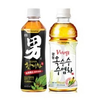 광동 500ml 헛개차 12개+옥수수 수염차 12개 차음료 사무실 소매점용 편의점음료 헛개수, 1세트