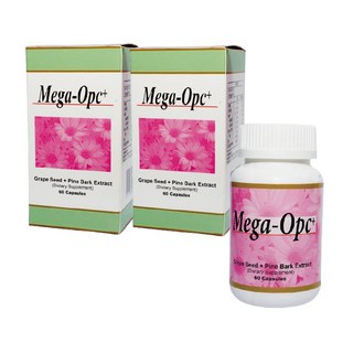 普威MEGA-OPC頂級葡萄籽精華膠囊60粒，守護全家健康，促進新陳代謝，維持青春美麗, 2個, 60顆