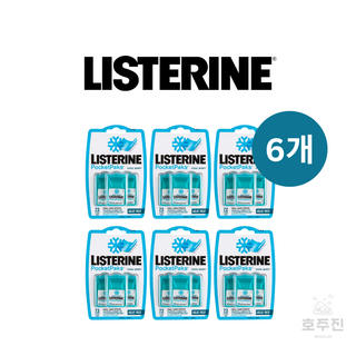 [리스테린] Listerine 쿨 민트 필름 포켓팩 구취 입냄새 제거제 72매, 6세트