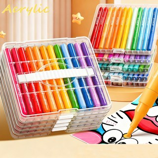 아크릴 마카펜 대용량 드로잉 미술 전문 채색 소프트 브러쉬 펜, 1세트, 84색