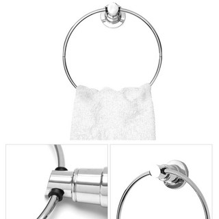 호텔 벽타공 원형 링 수건걸이 타월랙 수건랙 수건바 목욕탕 걸이형 벽걸이 샤워실, 원형 수건걸이, 1개