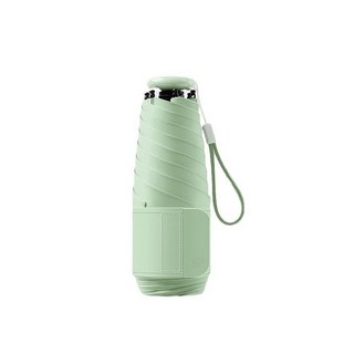 미니 여행용 접이식 우산 마이크로 버튼 핸들 및 5cm/2IN 후크 앤 루프 스트립 여성용 남성 아동용 휴대용 컴팩트 포켓 파라솔 경량 스몰 6개의 갈비뼈 자외선 차단