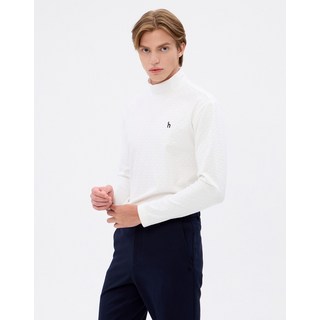 24FW [가격인하][스테디셀러]로고 스트레치 하이넥 긴팔티셔츠 (WHITE) WPTS4D951OW