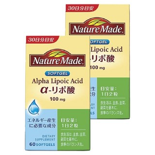 Nature Made 萊萃美 日本直送 6.NATUREMADE 大塚製藥 Nature Made a-硫辛酸 60片 30天 B000ES15LQ, 2個