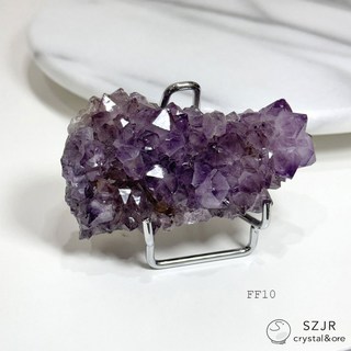 石至晶日 紫晶花FF10，球狀簇擁，獨特擺件，提升空間能量, 1個