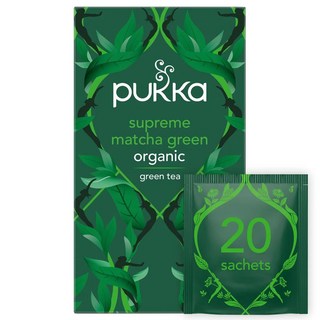 영국 푸카 Pukka Supreme Matcha Green 슈프림 말차 그린 허브차 티백, 20개입, 1.5g, 2개
