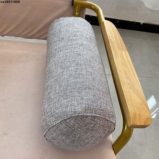【台出】長條抱枕 亞麻圓柱抱枕 瑜伽枕 辦公室美容床枕 沙發枕 可拆洗長條抱枕套 圓枕頭, 深灰色亞麻