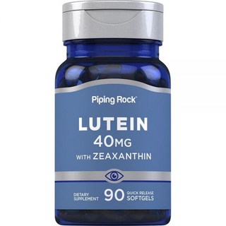Piping Rock 제아잔틴이 함유된 루테인 | 소프트젤 마리골드 추출물의 눈 건강 보충제 GMO 프리 글루텐, 1개