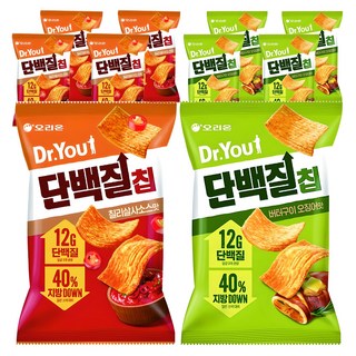 닥터유 단백질칩 버터구이 오징어맛 5p + 칠리살사맛 5p, 1세트, 60g