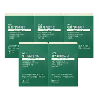 뉴트리코어 헴프 대마종자유, 30정, 5개