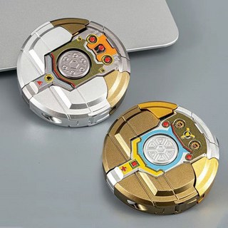 變形機器人指尖陀螺 手指旋轉變形二合一 男孩解壓玩具, 【金色+銀色】變形金剛機器人, 1個