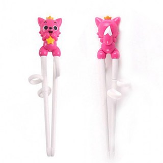 핑크퐁 입체교정 젓가락, 상세페이지 참조, 1개