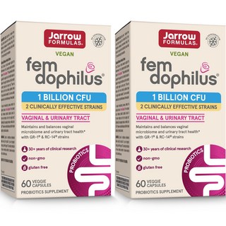 재로우 펨 도필러스 유산균 서플먼트 10억 CFU 베지 캡슐, 60정, 2개