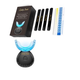 幸運微笑 Lucky Smile 冷光牙齒美白儀 外銷歐美銷售第一 消除牙垢牙漬口臭, 1個, 【黑】牙齒美容儀