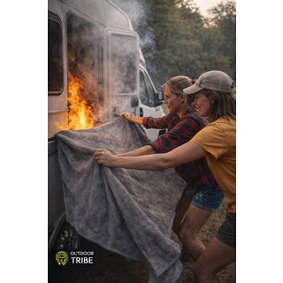 Outdoor Tribe 急救防火毯 150x180cm 滅火罩, 灰色, 1個