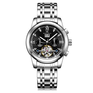 WEISIKAI 남자 오토매틱 시계 메탈 남성 손목 6009