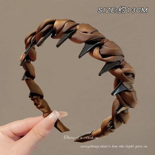 高顱頂波浪帶齒髮箍女2025新款日常外戴頭箍洗臉防滑髮卡發捆頭飾