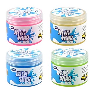 清潔軟膠史萊姆鍵盤清潔160G，現貨速發，重複使用，車用清潔泥，鍵盤清潔泥, 1個, 清潔軟膠 160g罐裝 1入【顏色隨機】