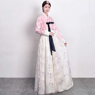 여성 전통 궁전 드레스 여름용 개량한복 원피스 공연 의상 예쁜 디자인 민족 무용 스타일 착용감 좋은