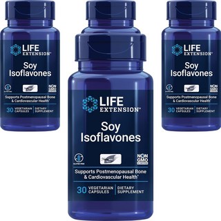 LIFE EXTENSION 大豆異黃酮素食膠囊, 30顆, 4罐