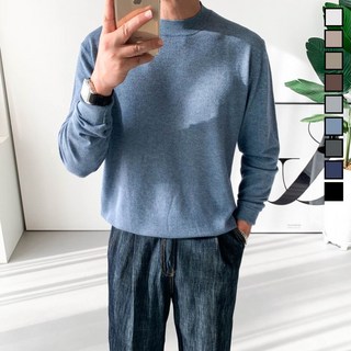 놈시크 M-4XL 남자 니트 부드러운 캐시미어 라운드 스판 스웨터 빅사이즈