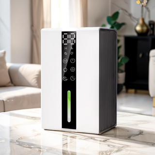 [국내발송] RichMagic 1600ml 스마트 제습기 무소음 LED 터치 고에너지효율건조기 습도 측정 무드등 대용량 가정용 제습기, 흰색