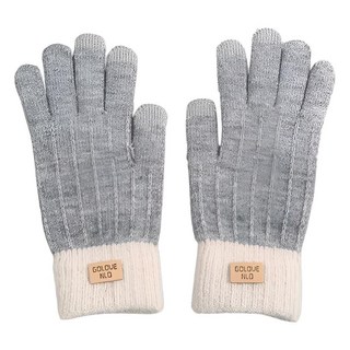 保暖針織手套 加絨柔軟舒適 簡約時尚設計 冬季必備