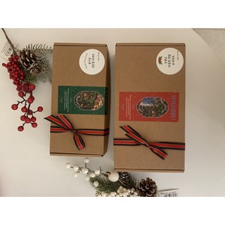 HOOHIT 단체선물 크리스마스 어린이집 선생님 선물 양말 선물세트 구디백+맞춤스티커