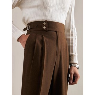 商務紳士休閒西褲 春秋季新款2026 巴黎扣調節直筒西裝長褲