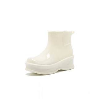 時尚女款雨鞋馬丁靴 中筒防滑厚底成人防水水鞋