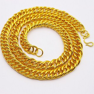 鍍金 男士項鍊 粗金鏈 霸氣 吊墜 保平安, 1個, 老板鏈