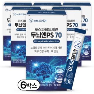 뉴트리케이 두뇌엔 PS70 인지력 포스파티딜세린 분말 식약청인증, 90개, 2g