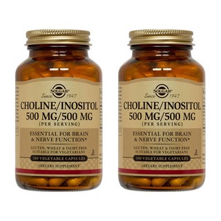 SOLGAR 膽鹼&肌醇膠囊 500mg, 100顆, 2罐