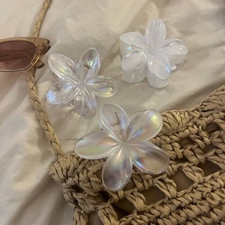 메리 하와이꽃 휴양지 헤어핀 집게 플루메리아 집게핀 헤어 머리핀 해외여행 꽃핀 휴가 휴양지룩