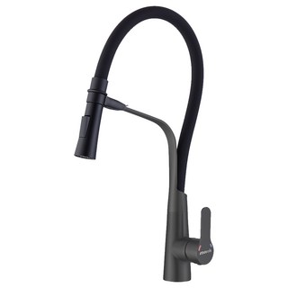 Morris摩立斯 無鉛認證 304不鏽鋼龍頭 廚房萬向管水槽龍頭 MF-2106, 1個, 啞黑（霧面）