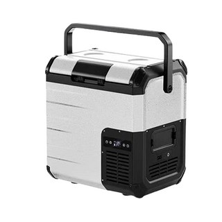 智能恆溫車載冰箱 多種供電方式 超長續航 靜音低噪 防震抗摔, 車載冰箱H18Pro白色冷暖+電池