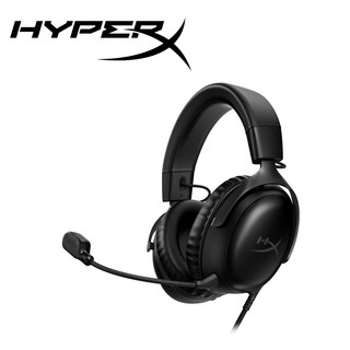 HyperX Cloud III 颶風3有線電競耳機 舒適耐用 清晰音質, 黑色, 727A8AA